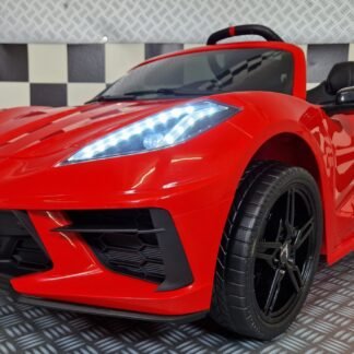 CORVETTE C8 COCHE ELÉCTRICO NIÑOS 12V, 1 PLAZA Y MEDIA, ROJO, RC   INDA339-c4k0490
